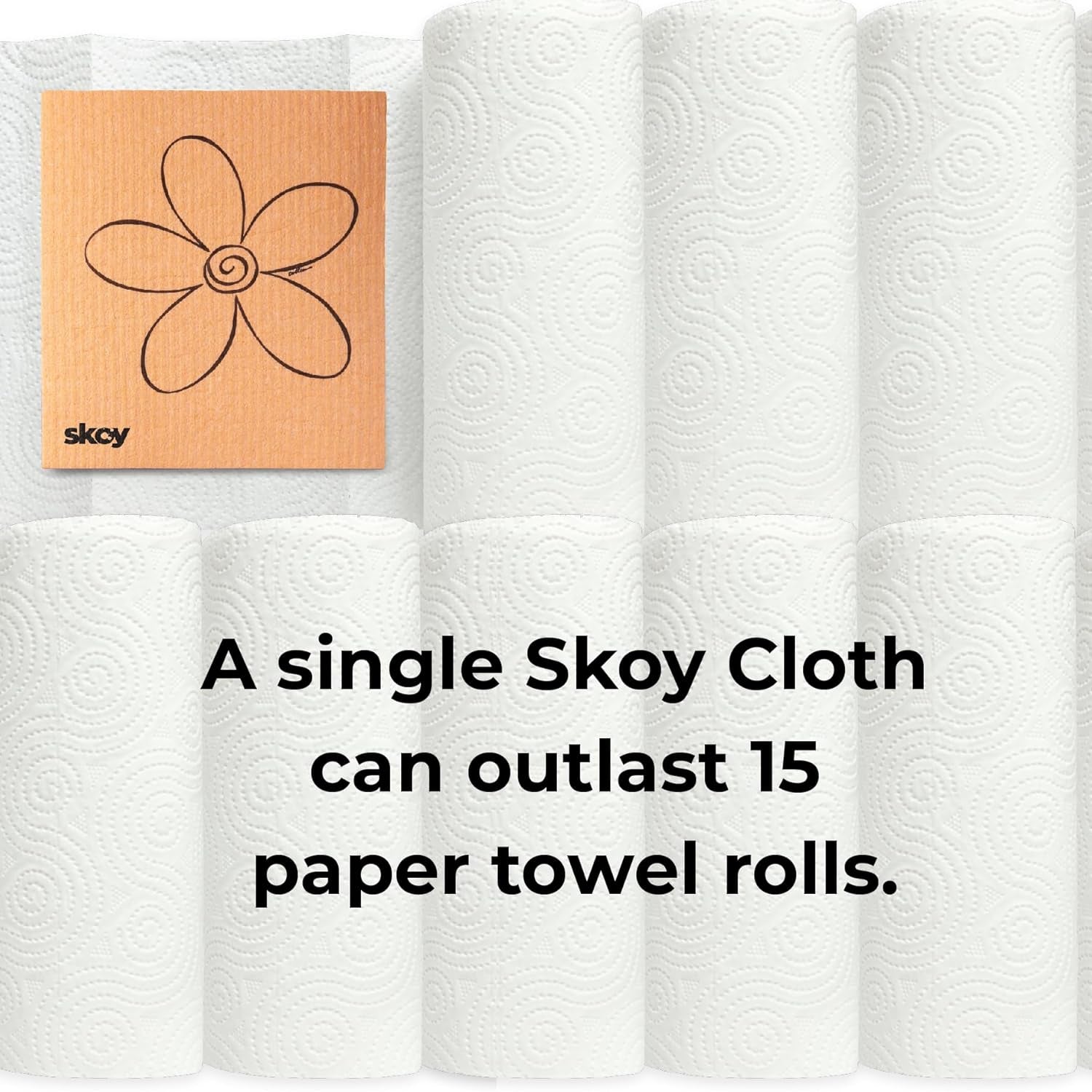 Cloth, 8-Pack Eco-Friendly and Reusable Swedish Dishcloth, for Kitchen and Household Use,Plastic-Free Packaging, Assorted Colors W/Flower Design